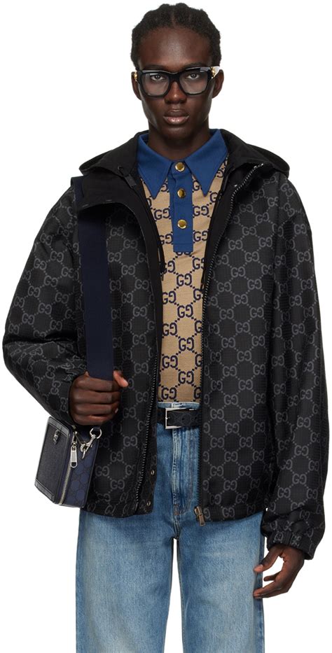 gucci parka men's|Gucci hoodie jacket men's.